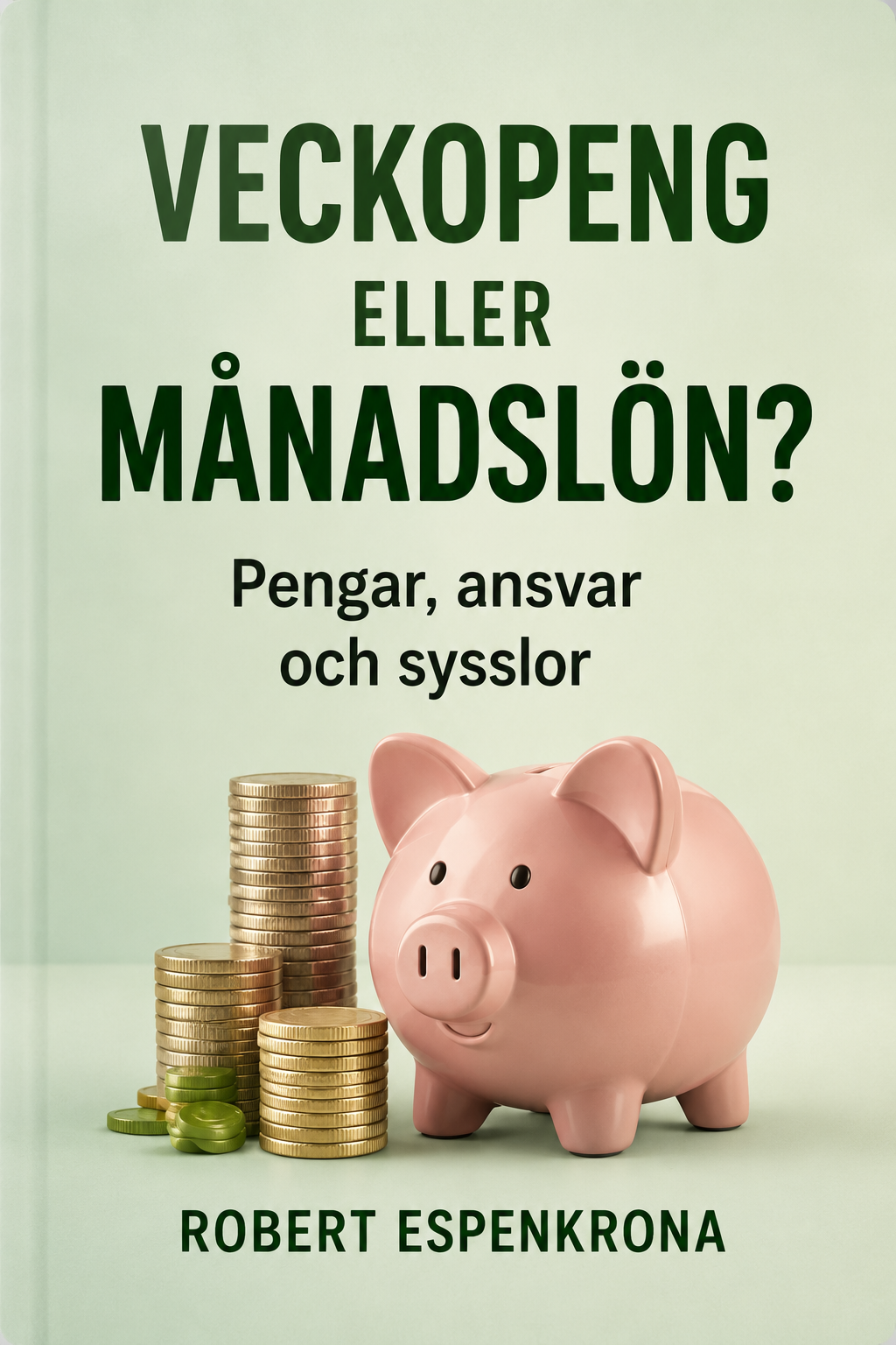 Veckopeng eller månadslön – bok om barns pengar och ansvar